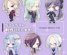 SD・フレークシール風イラスト作成します はっきりした艶のあるアニメ塗りが得意です！ イメージ1