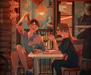 サムネ差別化！雰囲気あるオシャレなイラスト描きます アーティスティックから耽美まで！個性的なご希望叶えます！ イメージ3