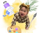 世界に一つだけの選び取りカードをお作りします 職業テーマ×赤ちゃん写真×水彩タッチのオリジナルカードです。 イメージ3