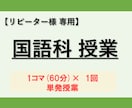 単発授業！国語60分指導します ご新規様はご購入いただけせん！60分×1コマの国語授業 イメージ1