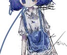 病み(闇)風の絵柄でアイコンなど描きます SNSの裏垢や病み垢などにおすすめです！ イメージ4