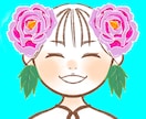 花✕人物のアイコン作成します 華道経験者が花をあしらった似顔絵イラストを作成します。 イメージ2