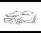 愛車のイラストを描きます サインペンでA4紙にスケッチします イメージ5