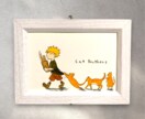 原画温かいアート作品つくります 猫ちゃんをお好きな動物にもできます! イメージ1