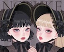 商用可❣️ポップでかわいい女性イラスト描きます 配信背景／アイコン／ヘッダー／一枚絵／グッズ／記念イラスト イメージ2