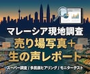 マレーシアの売り場を歩いて写真付きで調査します 現地スーパー調査＆生の声ヒアリングで東南アジア進出をサポート イメージ1