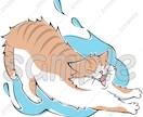 商用利用OK！猫の手書きイラスト販売しています SNS、パンフレットやチラシ、POP、名刺、印刷の素材に★B イメージ1