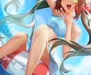 歌ってみた･立ち絵･1枚絵描きます 喜怒哀楽色んなかわいい女の子お描きします♡ イメージ1