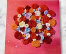 アクリル絵の具でお花を作ります 立体感のあるテクスチャーアート イメージ6