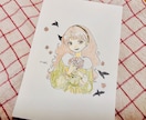 ふんわり水彩の似顔絵作成します ミニ色紙に水彩でふんわりとした似顔絵をお描きします イメージ4