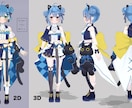 Vtuber向け、3Dモデルのモデリングを承ります 修正無制限＆終身アフター　VRchat対応可！再現度抜群！ イメージ6