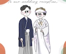 けだる目で個性的なウェディングイラスト描きます 特別な日に2人の“好き”を詰め込んだウェディングアイテム イメージ7