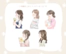 ヘアアレンジが可愛い♪横顔アイコン描きます SNS、ブログ等に使用出来ます✨ イメージ7