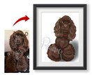 額縁対応有り⭐️リアルなペットの似顔絵を描きます インテリア・グッズ・お祝いや誕生日プレゼントにもおすすめ✨ イメージ4