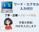 Word・Excel入力代行いたします 丁寧・正確に入力代行！手書き原稿やPDFもお任せください イメージ1