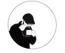 インスタグラムやラインなどのアイコンを描きます 写真をサングラス付きのアイコンに イメージ2