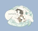 お写真をもとに大切なペットのイラスト描きます SNSのアイコン、記念日のプレゼントにも！ イメージ3