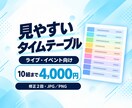 ライブ・イベントのタイムテーブルを制作します 出演時間・特典会を見やすく画像に整理 イメージ1