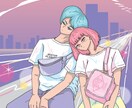ポップ、レトロ、スポーティなイラストをお描きします 80〜90年代風ポップイラスト! イメージ3
