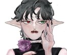 SNS･配信用キャラクターイラスト制作します 儚く、中性的なイラストをアイコンや1枚絵にしてお届けします イメージ1