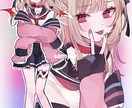 Vtuber様サムネとイラストをセットで制作します セットなのでやり取りも一回で楽に依頼できます！ イメージ3