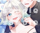 2人組、ペアイラスト制作致します お急ぎ納品も可能です！記念日に間に合わせたい方等是非\✩/ イメージ4