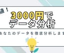 最安値！あなたのデータを徹底分析します データの可能性を最大化！3000円であなたの悩みを解決します イメージ1