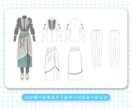 キャラクター衣装デザイン制作（2D）します 世界観と可愛さを大切に丁寧に仕上げます イメージ3