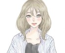 やさしい雰囲気のおしゃれ美女アイコン描きます 顔出し無しでおしゃれ可愛いSNS活動をしたい方におすすめ イメージ1
