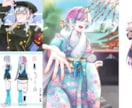 ヘッダー、サムネ、一枚絵、ゲーム立ち絵お描きします かっこいいイラストもかわいいイラストも様々な絵柄お描きします イメージ2