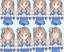 一点物、アニメ調ふわふわ女の子の立ち絵販売します 充実した差分で組み合わせは40通り、アイコン付き イメージ2