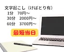 迅速丁寧に高精度文字起こしをします インタビュー、会議音声、講義、講演等を正確に文字化 イメージ1