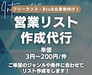 1件3円〜｜営業リスト作成を代行します ご希望のジャンルや条件に合わせて営業リストを作成します！ イメージ1