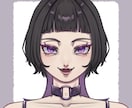雰囲気のある、貴方だけのアイコンになります 黒髪でウルフカットの女の子です イメージ1