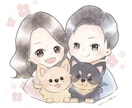 可愛くておしゃれな水彩タッチのイラスト描きます 似顔絵からオリジナルキャラクター、擬人化もOK♡ イメージ4