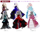 最短当日！IRIAM対応◎悪役令嬢イラスト描きます 配信にも！3種ドレスから選べる◎キャラを即納でお書きします イメージ5