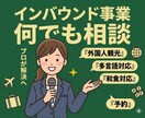 失敗しないインバウンド事業、何でも相談乗ります ベテランコンサルが何でもお答えいたします イメージ1