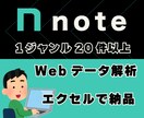 note攻略・ジャンルをリサーチしてリスト化します キーワードからでも競合分析リストをオーダーメイド作成します イメージ1