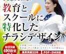 学習塾・教育スクール特化のチラシデザインを承ります デザイン業界で22年の実績でしっかり対応いたします イメージ1