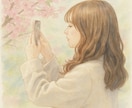 水彩風の優しい似顔絵描きます ふんわり温かい水彩似顔絵を提供いたします♡ イメージ4