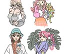 絵柄色々でご要望に適した人物イラスト描きます SNSアイコン、広告、グッズ制作、資料用、似顔絵プレゼント イメージ5