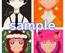 SNSアイコン用バストアップイラスト描きます フラットポップなデフォルメキャラをアイコンに！ イメージ5