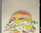 イラスト、似顔絵、詩画を描きます 他にはない独自のタッチで描いてます。 イメージ2