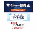 サイトの一部修正します 「ここだけ直したい」そんな方お気軽にご相談ください。 イメージ1