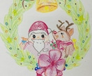 クーピーを使って描きます 優しい色使いを心がけ幸せな気持ちになるように描きます イメージ1