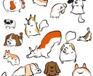 動物のゆるいイラスト描きますます ゆるくデフォルメしたタッチで百獣を描きます。 イメージ1