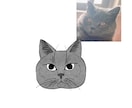 シンプルな猫似顔絵お描きしますます 名刺・プレゼント等、シンプルで使いやすい♪ イメージ2