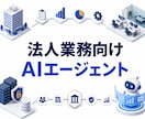法人業務向けAIエージェントを設計・制作します 属人化した業務をAIで再現可能な仕組みに変えます イメージ1