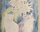 世界で一枚「ペットの似顔絵とお花」をお描きします 写真を元に、水彩でお好きな生き物と植物の絵を描きます。 イメージ5