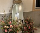 お花でイベントやWD撮影用の空間装飾を制作します 生花を使用しイメージに合わせた空間装飾をおつくりいたします。 イメージ1